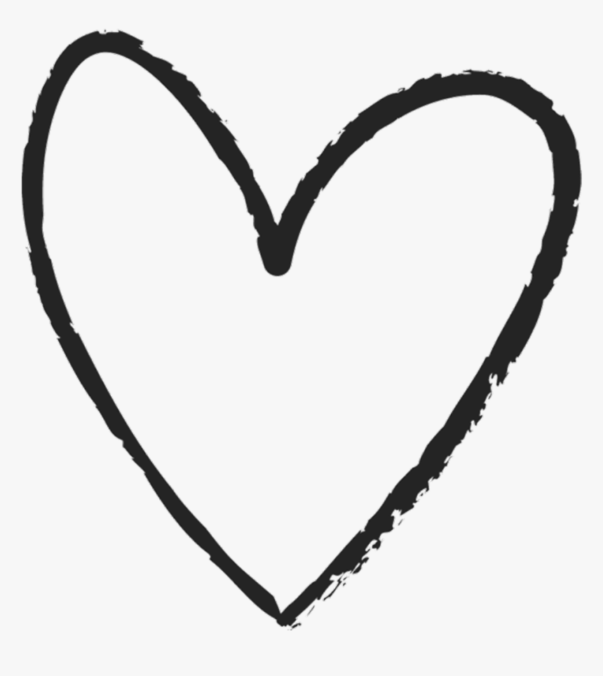 Scribble Heart Clipart Library Download - Hand Drawn Heart Outline Png
