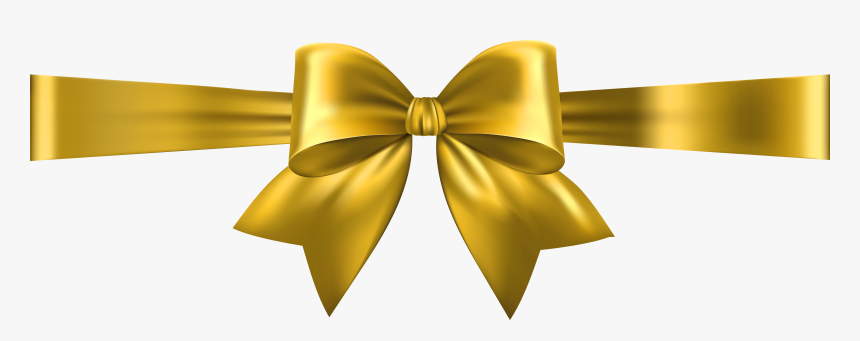 Transparent Bow - Transparent Gold Bow Png