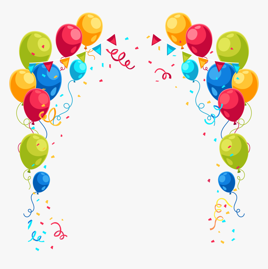 #birthday #birthdayframe #balloonsframe #frame #balloon - Birthday Balloon Border Png