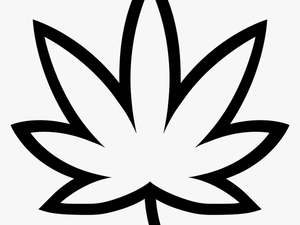 Transparent Marijuana Clipart - Weed Leaf Outline Png