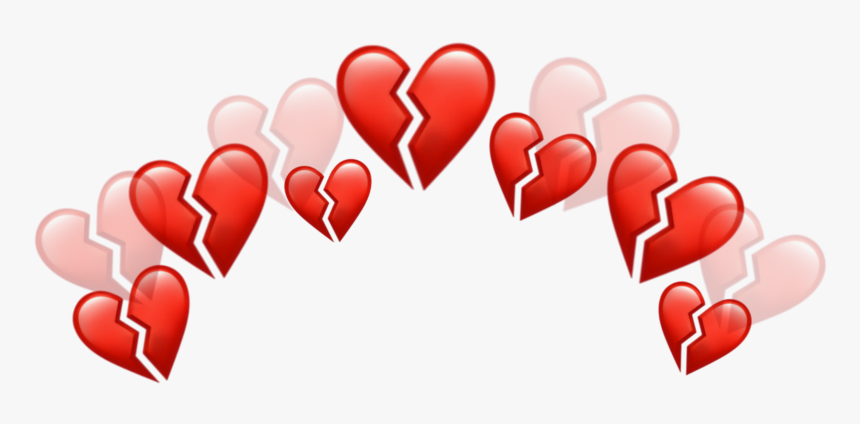 #broken Heart #heart #tumblr #hearts #sticker #emojis - Broken Crown Black Hearts