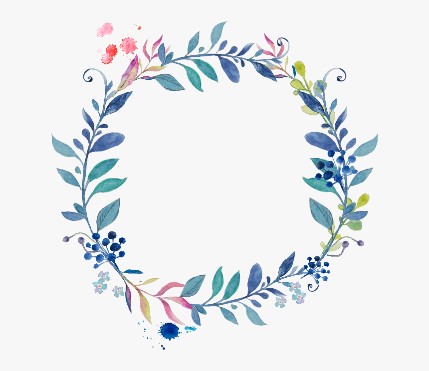 #flowers #floral #wreath #leaf #circle #watercolor - Watercolor Wreath Flower Png