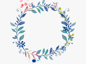 #flowers #floral #wreath #leaf #circle #watercolor - Watercolor Wreath Flower Png