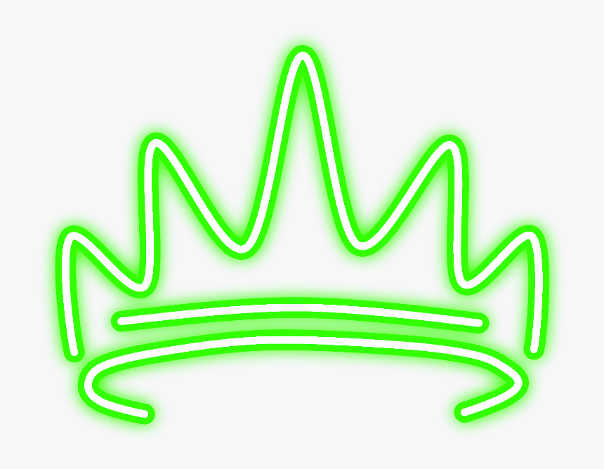 Green Crown Neon Png