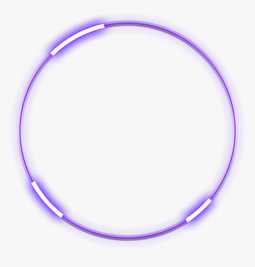 #neon #round #purple #freetoedit #circle #frame #border - Transparent Neon Circle Png