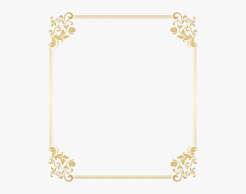 Gold Floral Border Frame