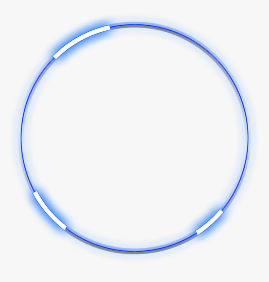 #neon #round #blue #freetoedit #circle #frame #border - Blue Circle Png Transparent