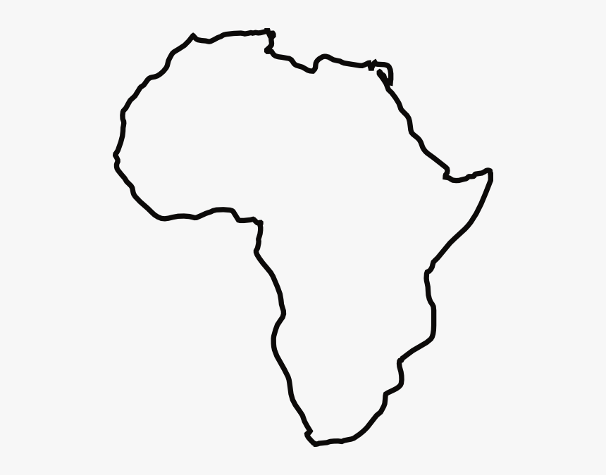 Transparent Africa Vector Png - Easy Outline Of Africa
