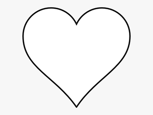 Blank Heart Clip Art - White Love Heart Vector