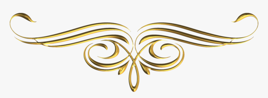 Gold Swirl Border Design Png - G