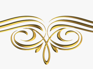 Gold Swirl Border Design Png - Gold Dividers Line Png