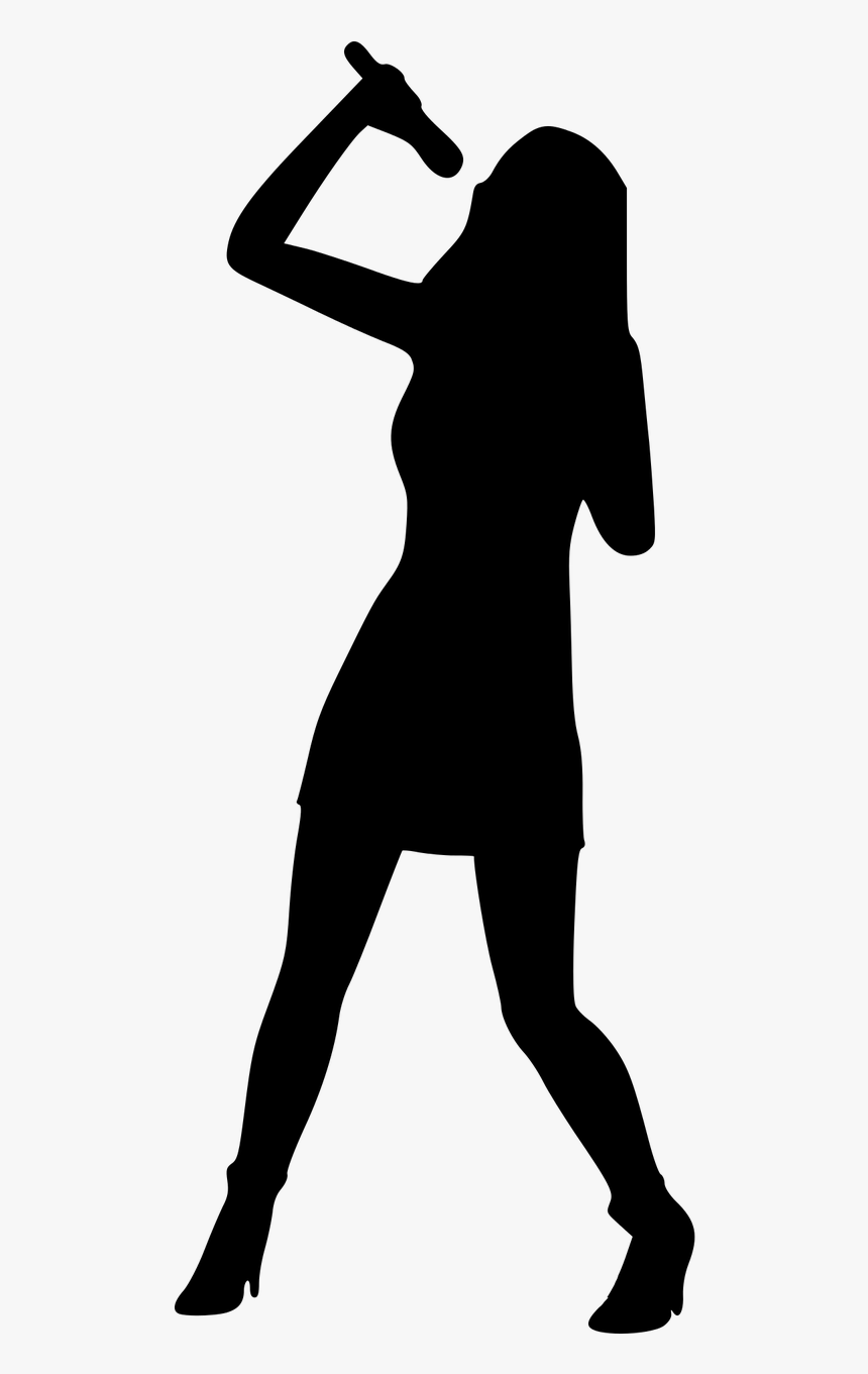 Silhouette Singing Woman - Woman
