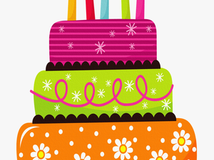 February Clipart Birthday Cake - Cute Birthday Cake Clipart